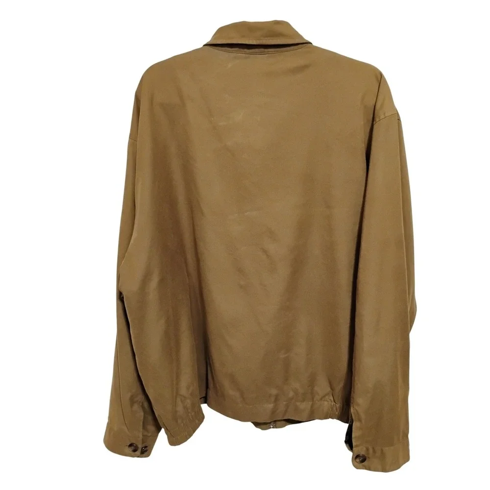 Turnbury Men's Tan Zip Front Coat Jacket XL Classic Outerwear‎ Missing Lining